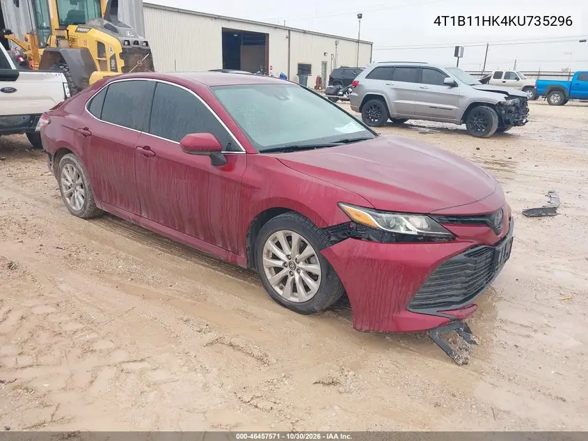 TOYOTA CAMRY 2019, VIN 4T1B11HK4KU735296