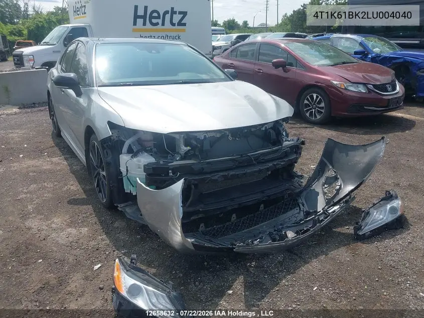 TOYOTA CAMRY 2020, VIN 4T1K61BK2LU004040