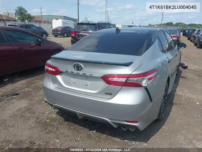 2020 TOYOTA CAMRY VIN 4T1K61BK2LU004040 — фото 4