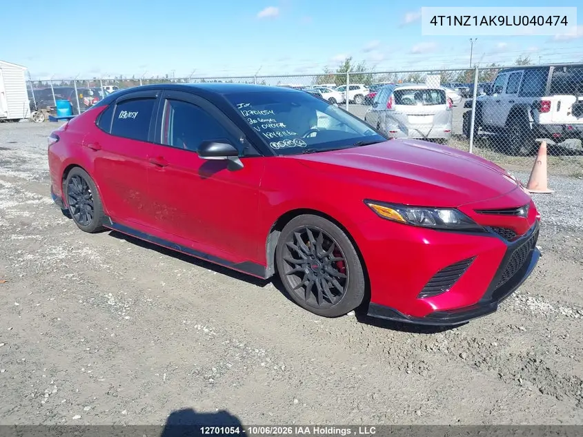 TOYOTA CAMRY 2020, VIN 4T1NZ1AK9LU040474