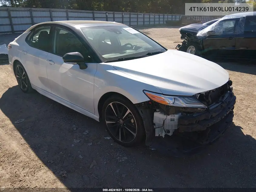 TOYOTA CAMRY 2020, VIN 4T1K61BK9LU014239