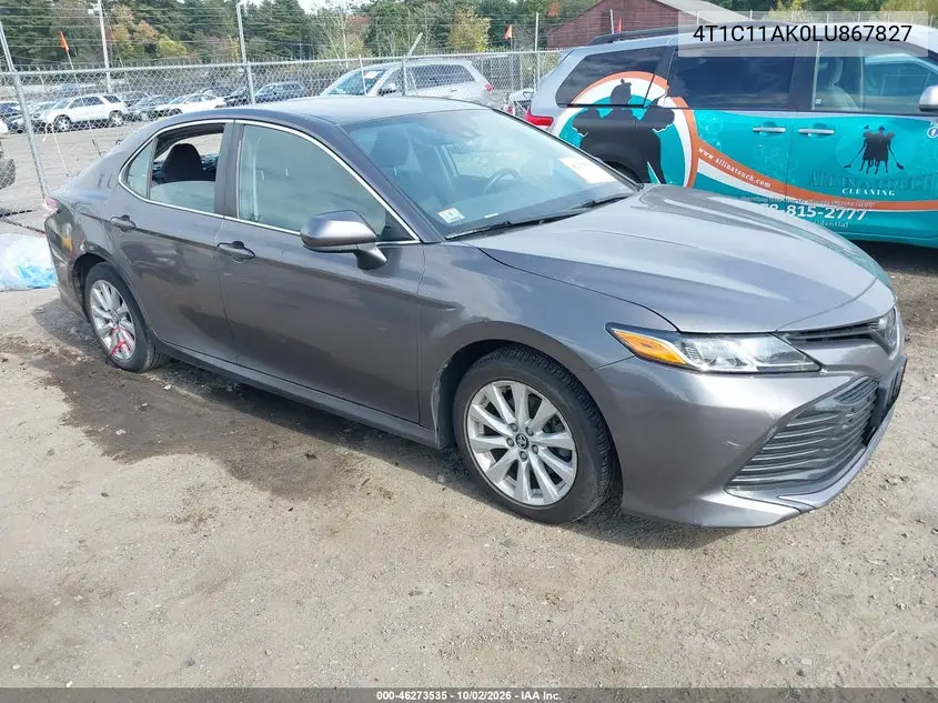 TOYOTA CAMRY 2020, VIN 4T1C11AK0LU867827