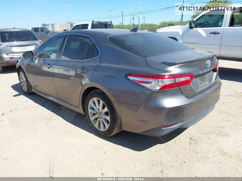 2020 TOYOTA CAMRY VIN 4T1C11AK7LU877934 — фото 3
