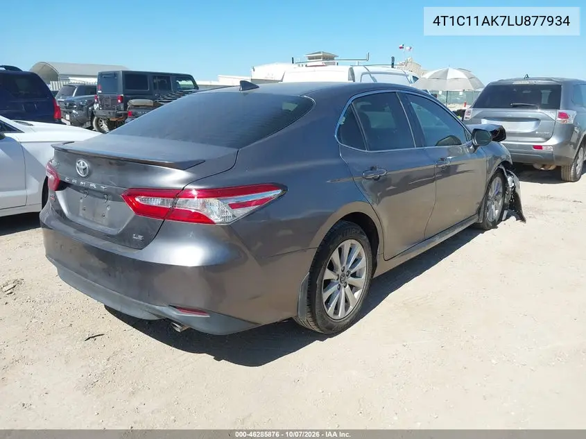 2020 TOYOTA CAMRY VIN 4T1C11AK7LU877934 — фото 4