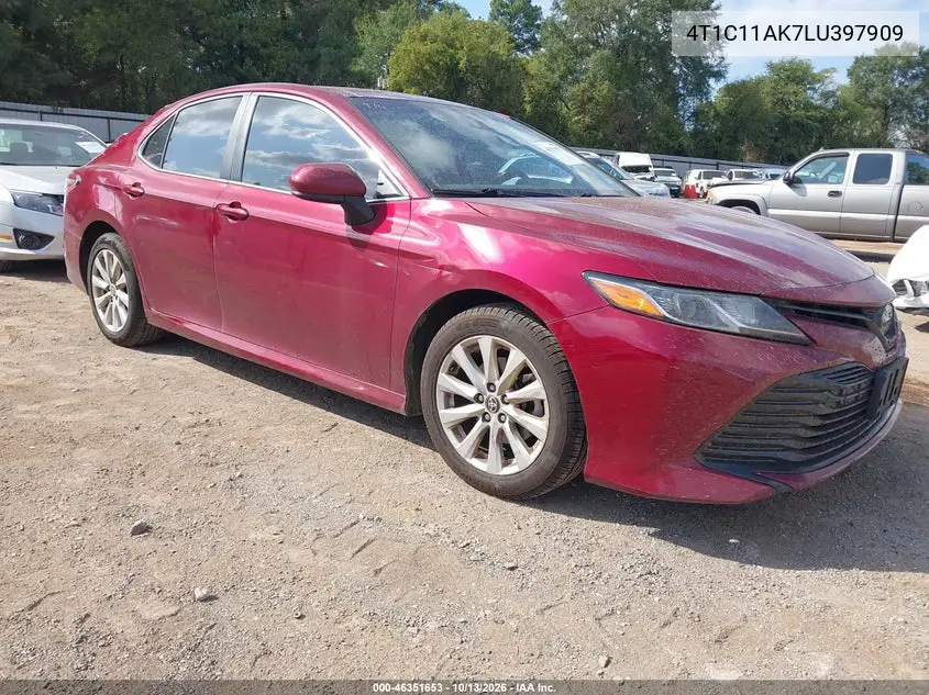 TOYOTA CAMRY 2020, VIN 4T1C11AK7LU397909