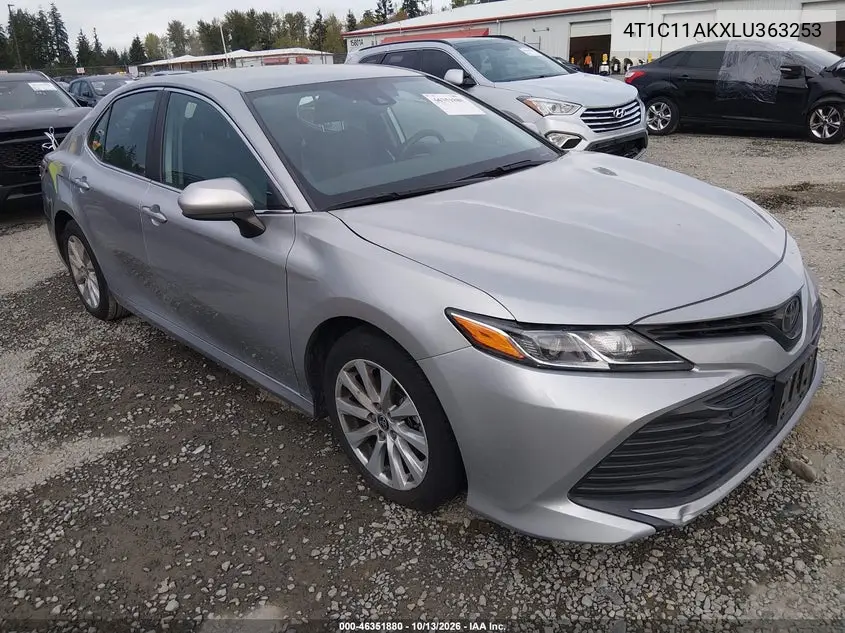 TOYOTA CAMRY 2020, VIN 4T1C11AKXLU363253