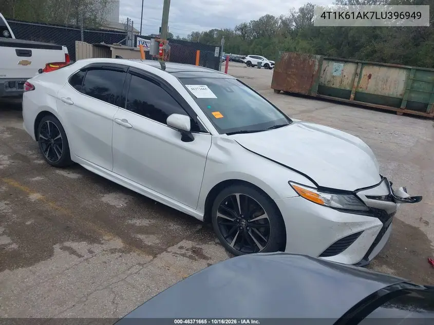TOYOTA CAMRY 2020, VIN 4T1K61AK7LU396949