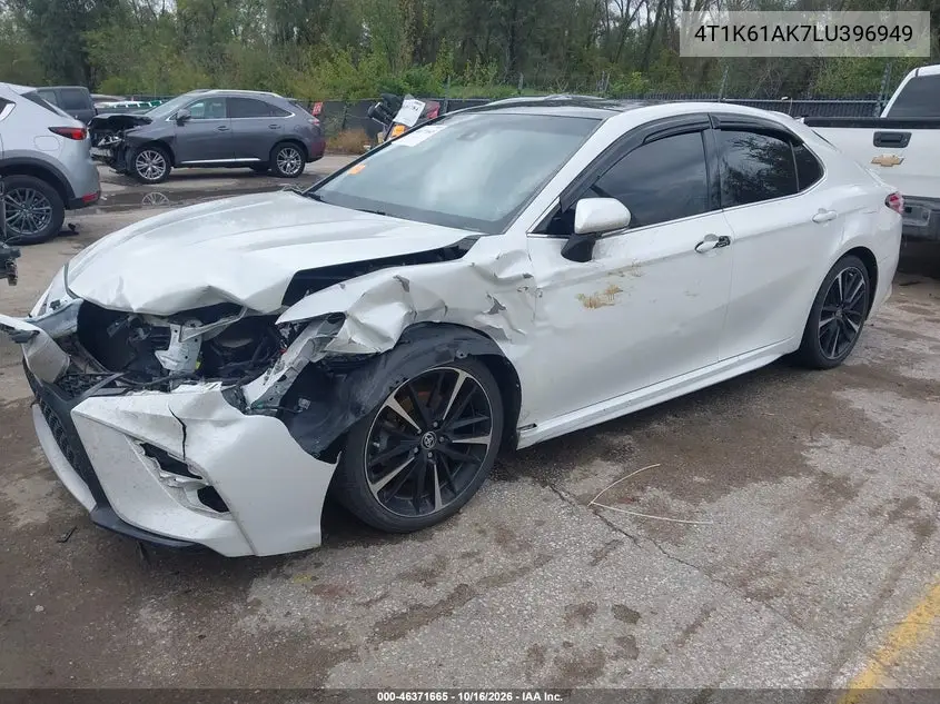 2020 TOYOTA CAMRY VIN 4T1K61AK7LU396949 — фото 2