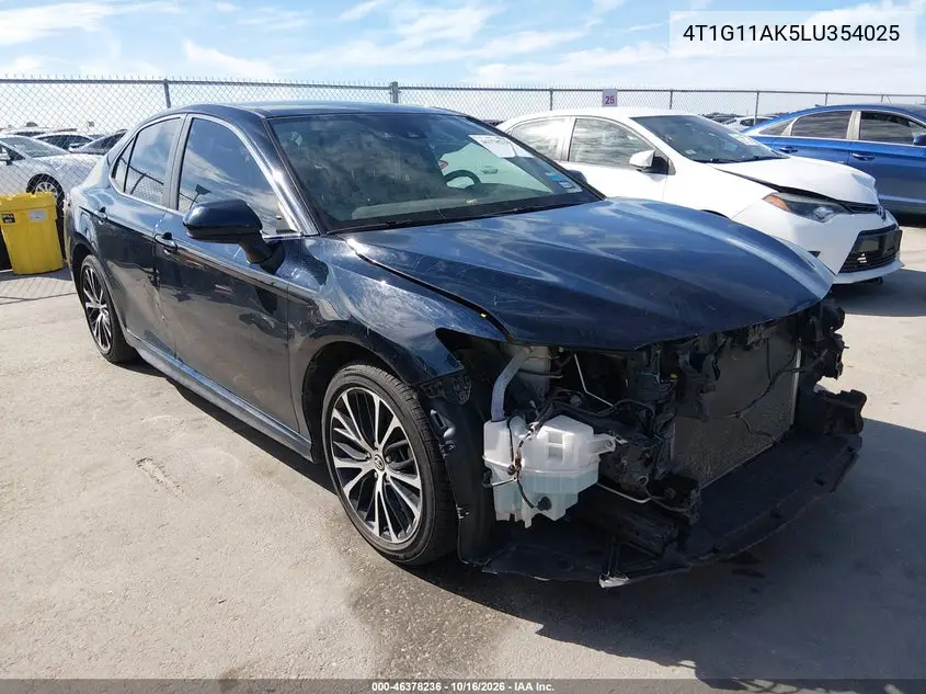 TOYOTA CAMRY 2020, VIN 4T1G11AK5LU354025