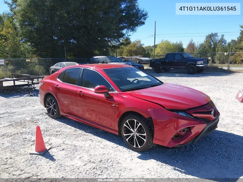 TOYOTA CAMRY 2020, VIN 4T1G11AK0LU361545