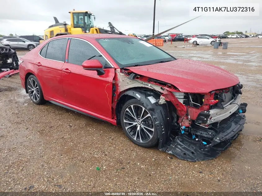 TOYOTA CAMRY 2020, VIN 4T1G11AK7LU372316