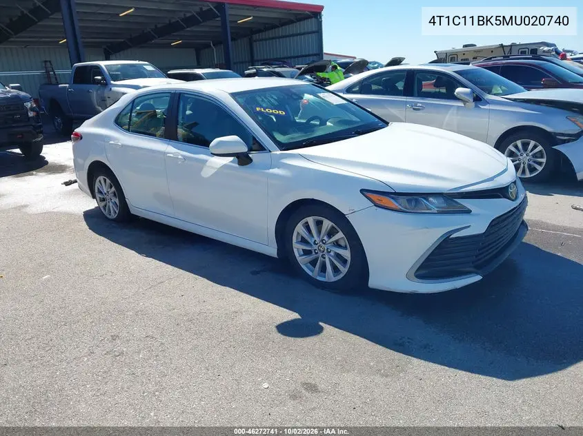 TOYOTA CAMRY 2021, VIN 4T1C11BK5MU020740