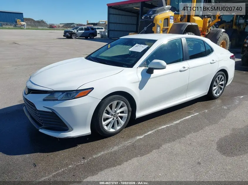 2021 TOYOTA CAMRY VIN 4T1C11BK5MU020740 — фото 2