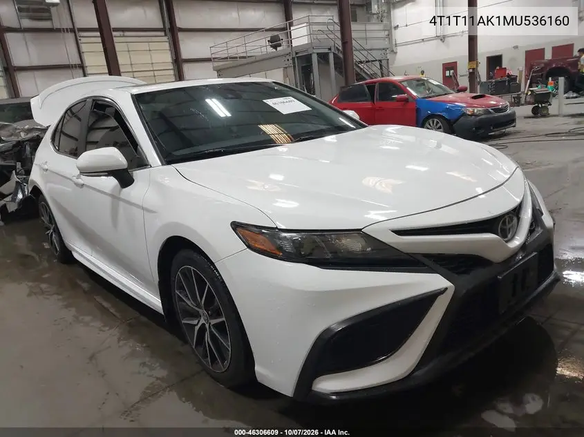 TOYOTA CAMRY 2021, VIN 4T1T11AK1MU536160