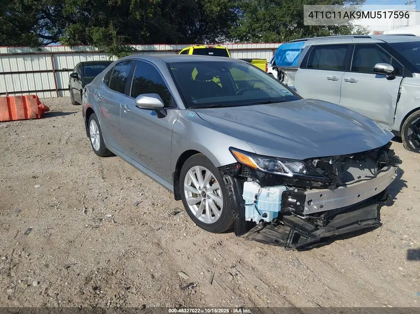 TOYOTA CAMRY 2021, VIN 4T1C11AK9MU517596