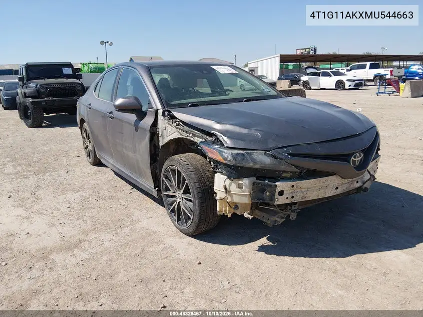 TOYOTA CAMRY 2021, VIN 4T1G11AKXMU544663