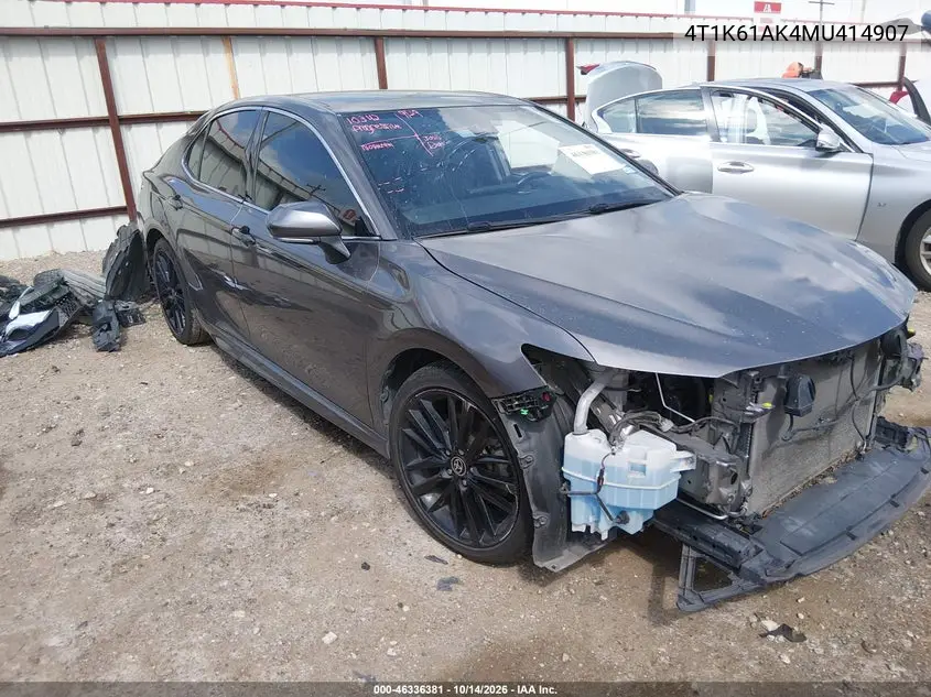 TOYOTA CAMRY 2021, VIN 4T1K61AK4MU414907