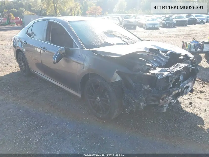 TOYOTA CAMRY 2021, VIN 4T1R11BK0MU026391