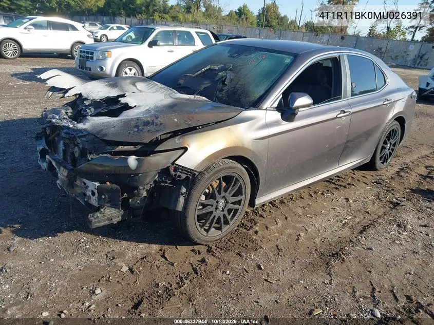 2021 TOYOTA CAMRY VIN 4T1R11BK0MU026391 — фото 2