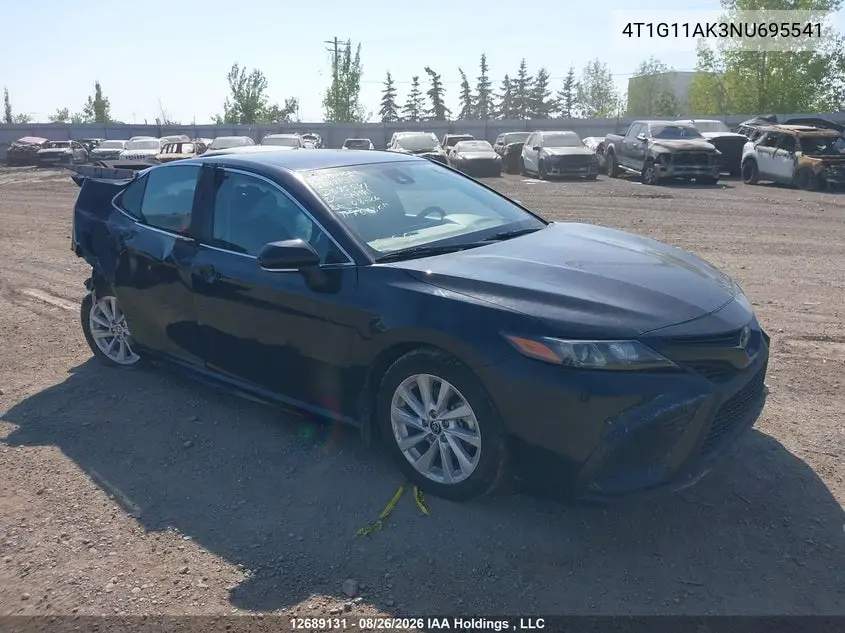 TOYOTA CAMRY 2022, VIN 4T1G11AK3NU695541