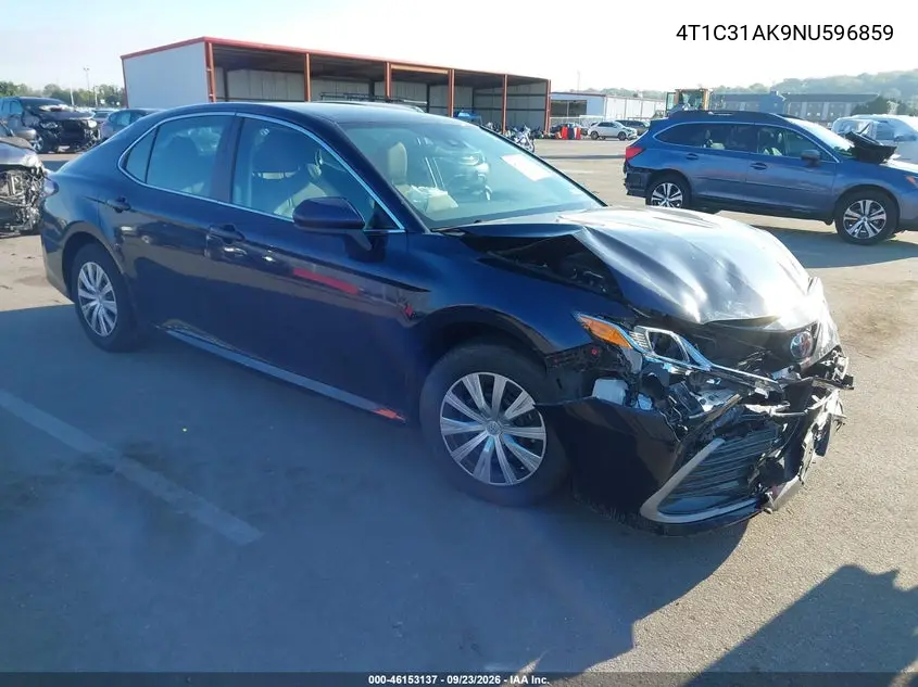 TOYOTA CAMRY 2022, VIN 4T1C31AK9NU596859