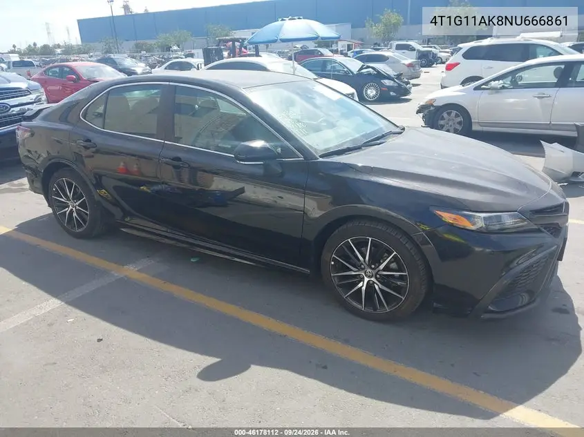 TOYOTA CAMRY 2022, VIN 4T1G11AK8NU666861