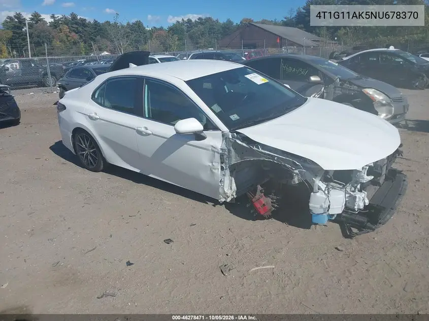 TOYOTA CAMRY 2022, VIN 4T1G11AK5NU678370