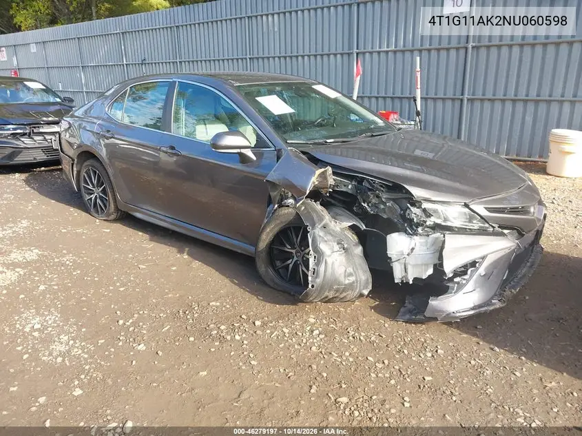 TOYOTA CAMRY 2022, VIN 4T1G11AK2NU060598