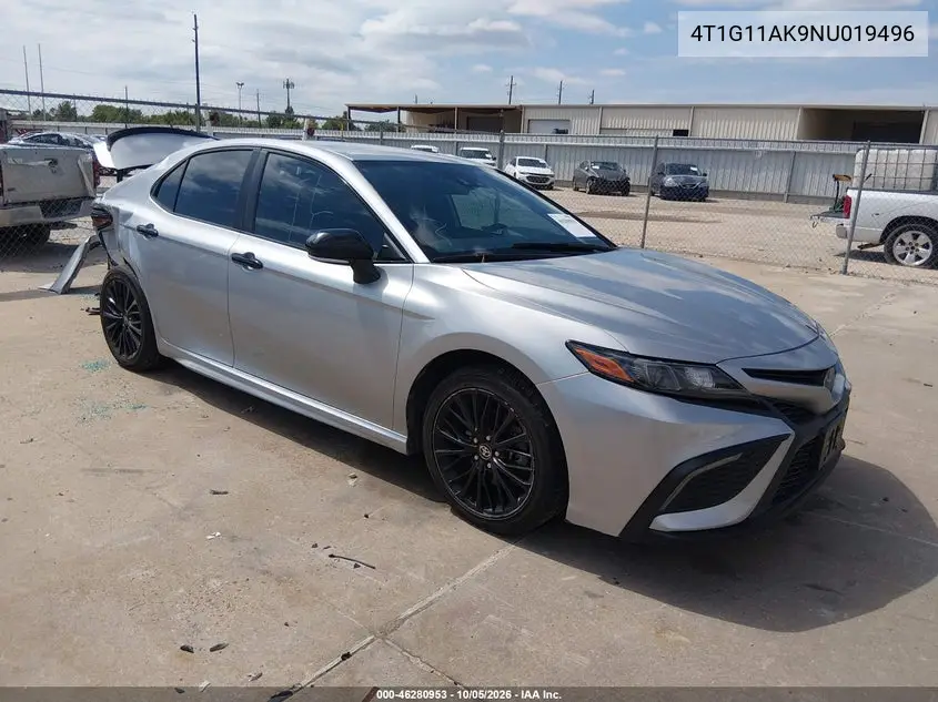 TOYOTA CAMRY 2022, VIN 4T1G11AK9NU019496