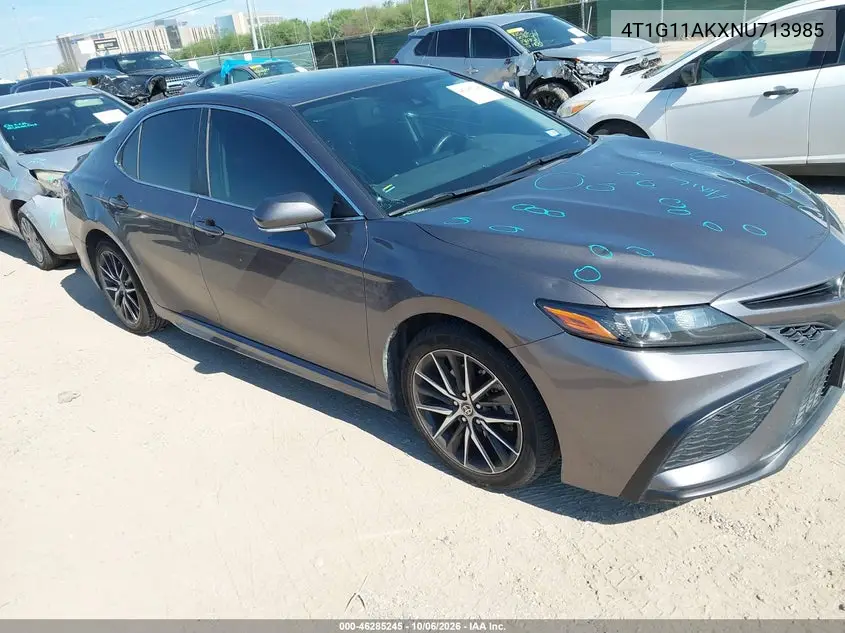 TOYOTA CAMRY 2022, VIN 4T1G11AKXNU713985