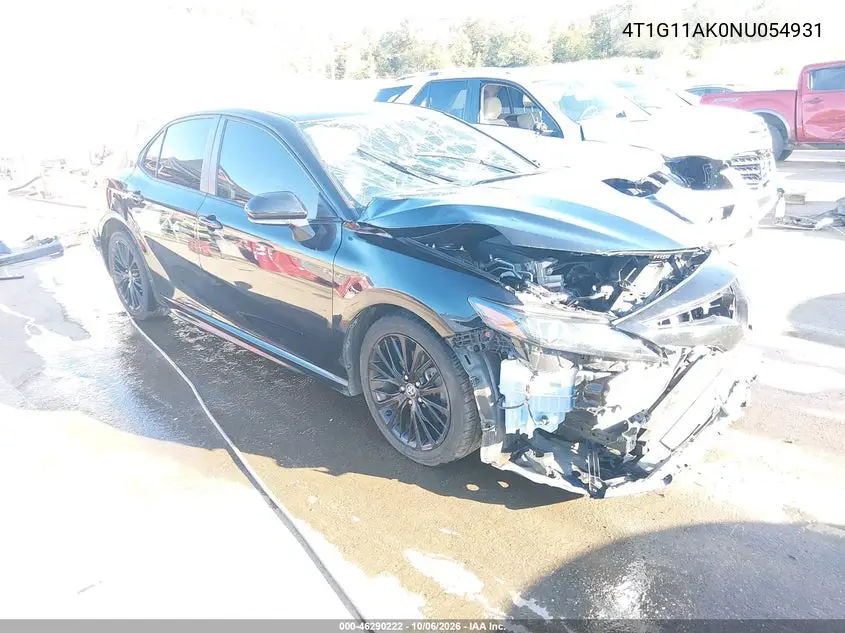 TOYOTA CAMRY 2022, VIN 4T1G11AK0NU054931