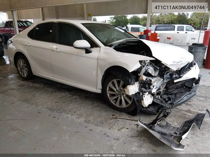 TOYOTA CAMRY 2022, VIN 4T1C11AK0NU049744