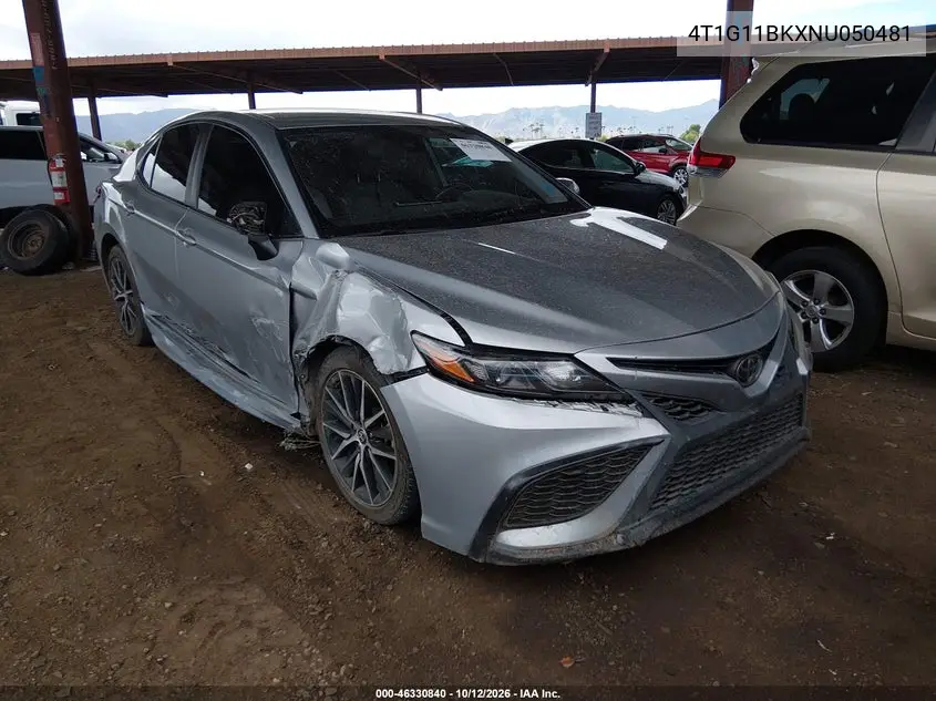 TOYOTA CAMRY 2022, VIN 4T1G11BKXNU050481