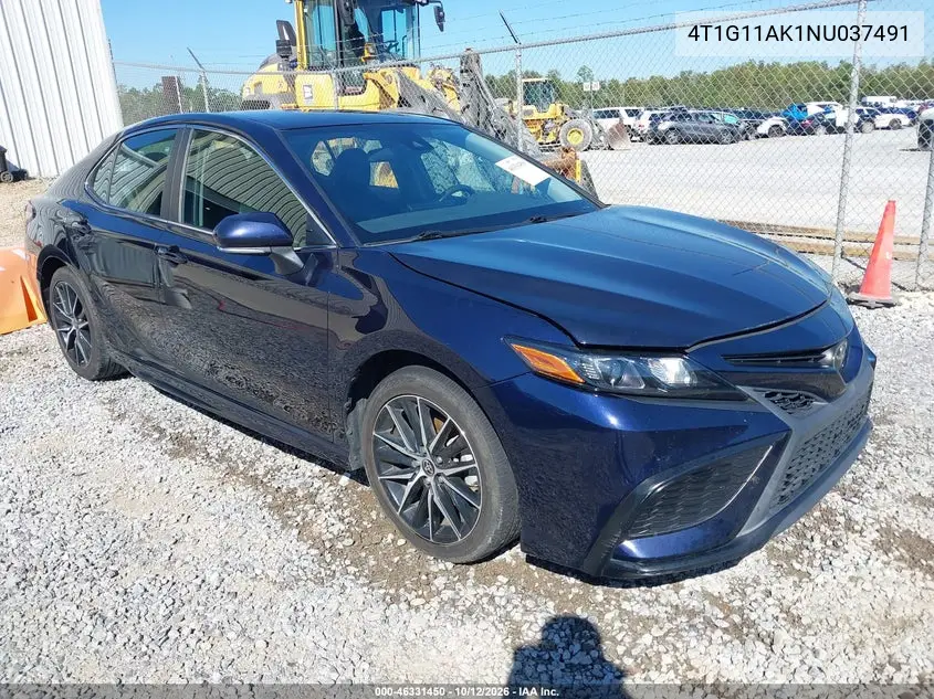 TOYOTA CAMRY 2022, VIN 4T1G11AK1NU037491
