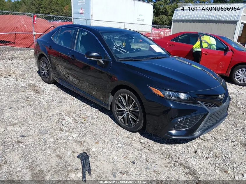 TOYOTA CAMRY 2022, VIN 4T1G11AK0NU636964