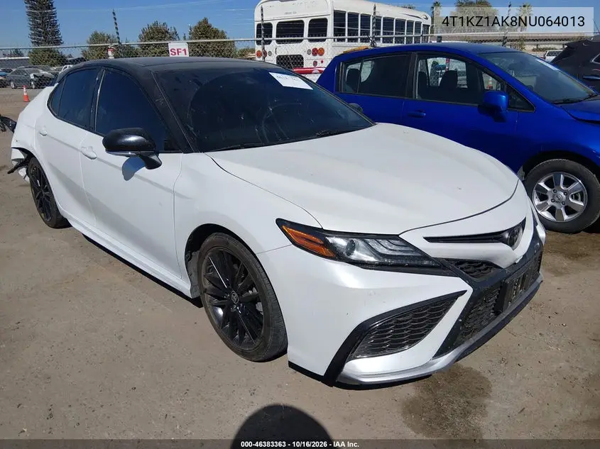 TOYOTA CAMRY 2022, VIN 4T1KZ1AK8NU064013