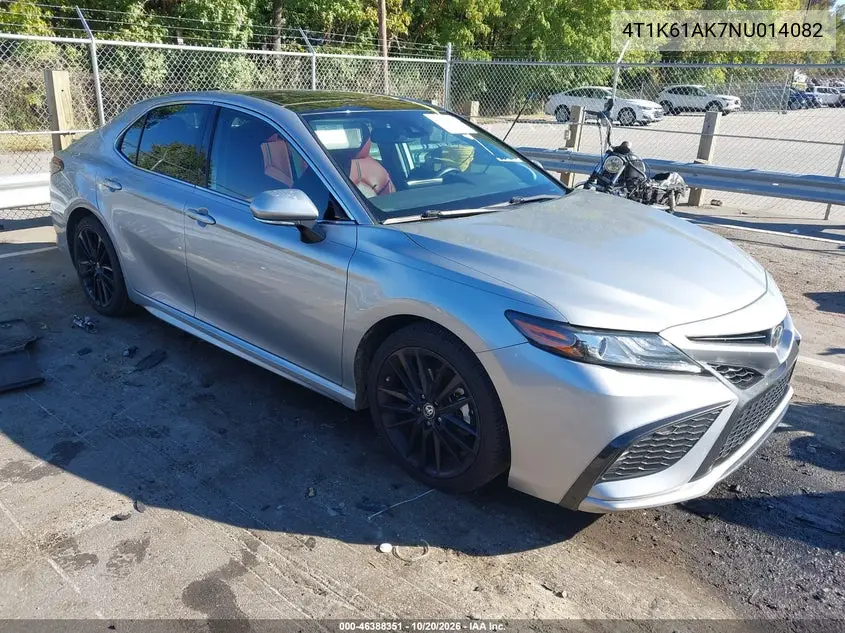 TOYOTA CAMRY 2022, VIN 4T1K61AK7NU014082