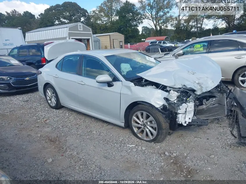 TOYOTA CAMRY 2022, VIN 4T1C11AK4NU055711