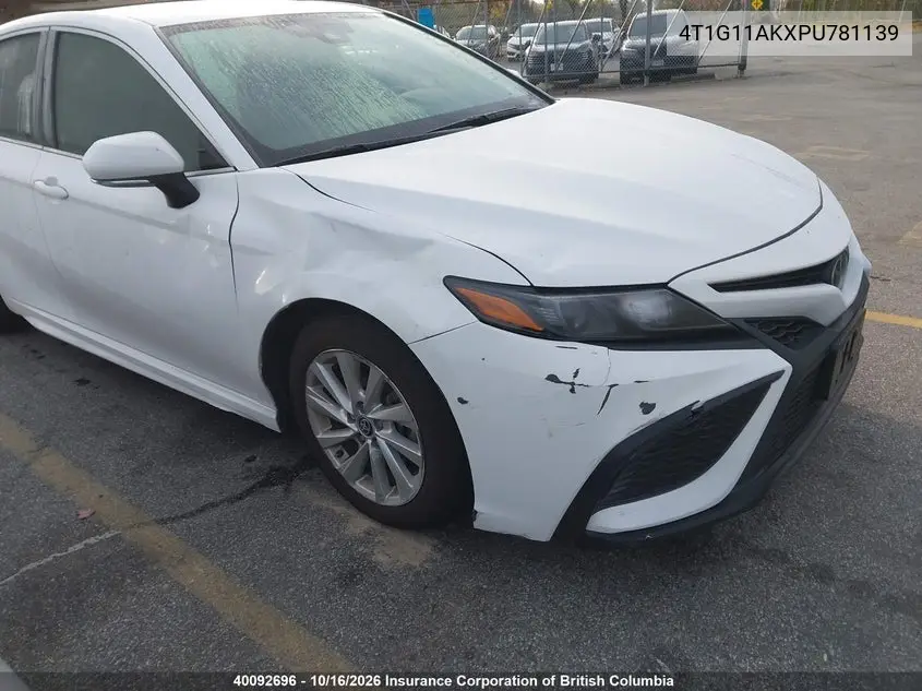 TOYOTA CAMRY 2023, VIN 4T1G11AKXPU781139