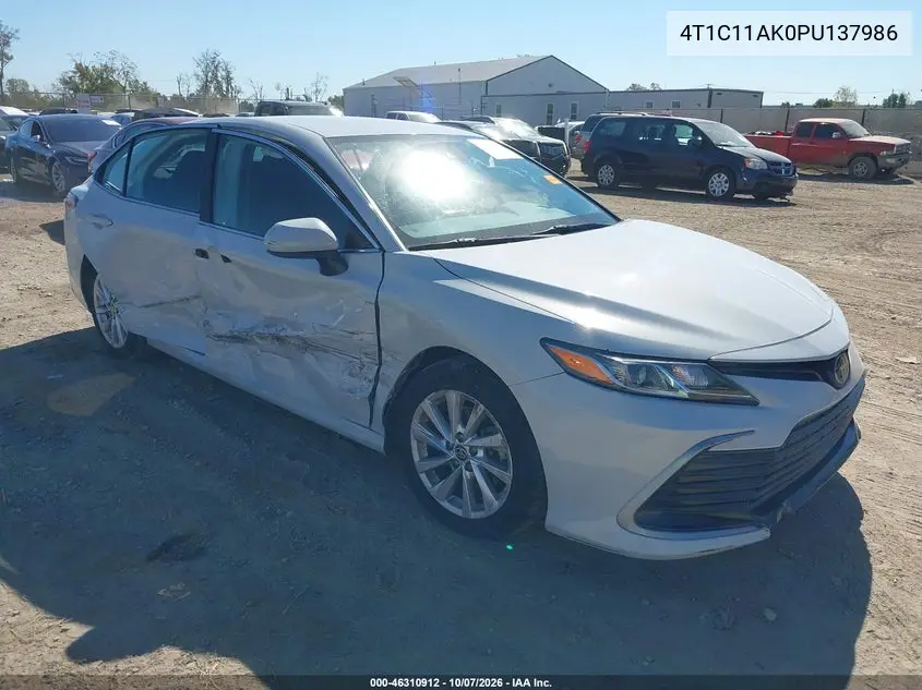 TOYOTA CAMRY 2023, VIN 4T1C11AK0PU137986