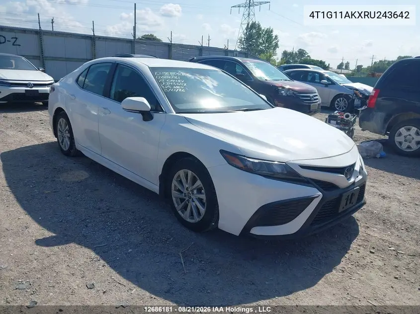 TOYOTA CAMRY 2024, VIN 4T1G11AKXRU243642