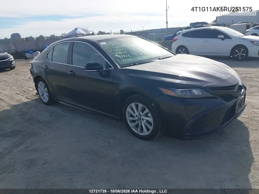 TOYOTA CAMRY 2024, VIN 4T1G11AK6RU251575