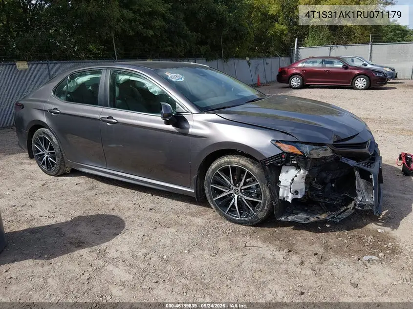 TOYOTA CAMRY 2024, VIN 4T1S31AK1RU071179