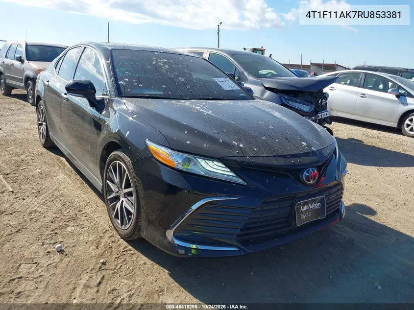 TOYOTA CAMRY 2024, VIN 4T1F11AK7RU853381