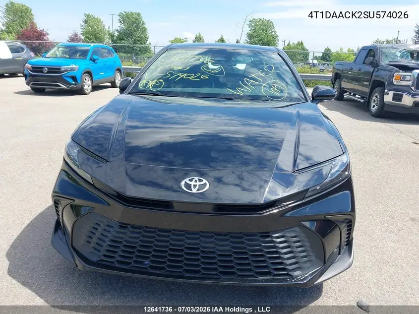 2025 TOYOTA CAMRY VIN 4T1DAACK2SU574026 — фото 12