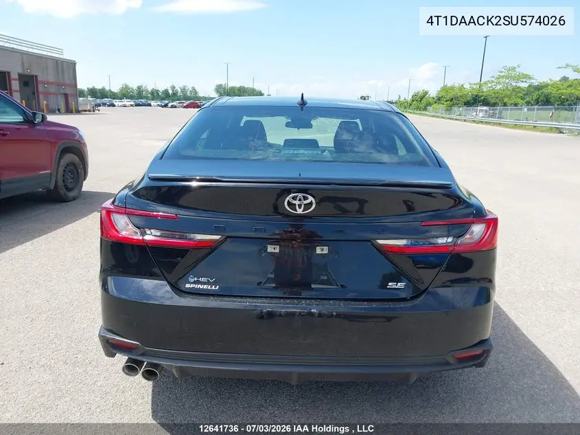 2025 TOYOTA CAMRY VIN 4T1DAACK2SU574026 — фото 16