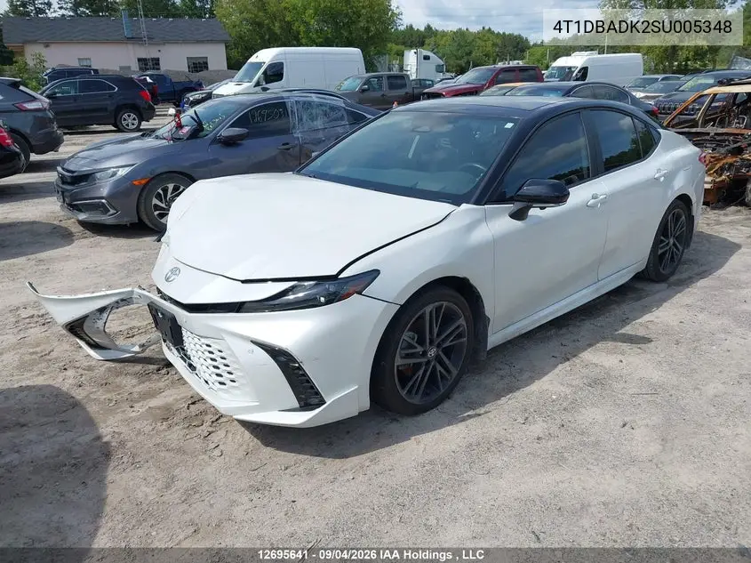 2025 TOYOTA CAMRY VIN 4T1DBADK2SU005348 — фото 2