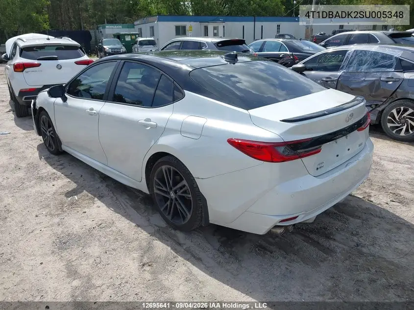 2025 TOYOTA CAMRY VIN 4T1DBADK2SU005348 — фото 3