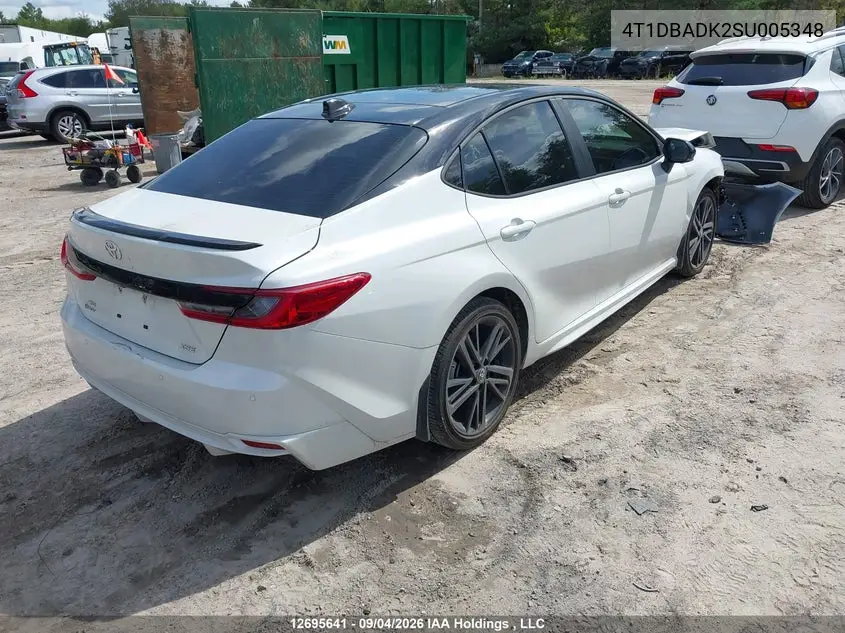 2025 TOYOTA CAMRY VIN 4T1DBADK2SU005348 — фото 4