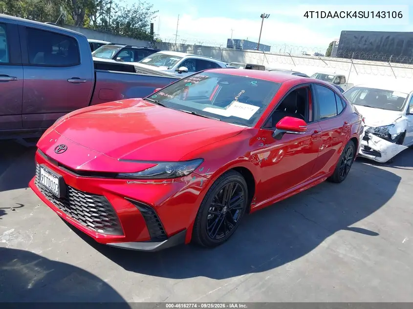 2025 TOYOTA CAMRY VIN 4T1DAACK4SU143106 — фото 2